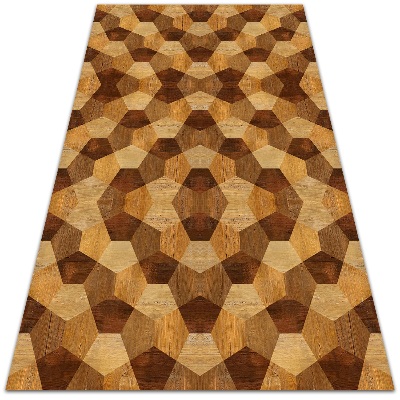 Módne vinylový koberec parkety geometrie