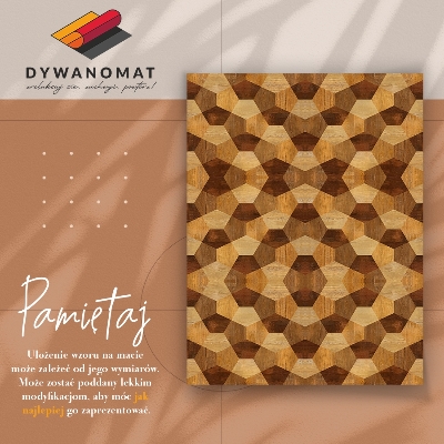 Módne vinylový koberec parkety geometrie