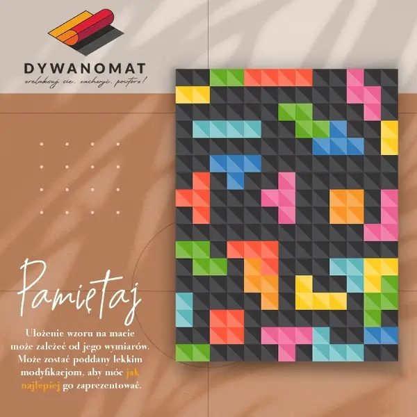 Vnútorné vinylový koberec tetris kocky