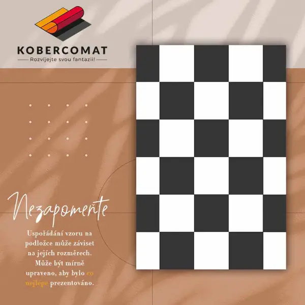 Vnútorné vinylový koberec šachovnica