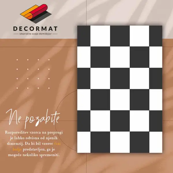 Vnútorné vinylový koberec šachovnica