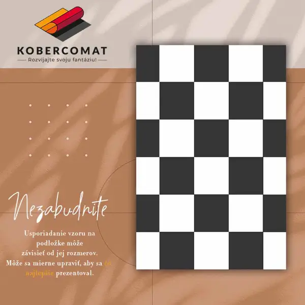 Vnútorné vinylový koberec šachovnica