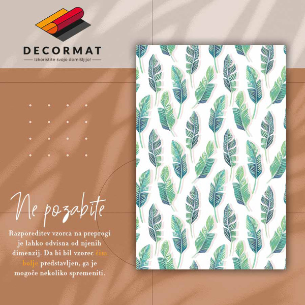 Vinylový koberec pre domácnosť tropické listy