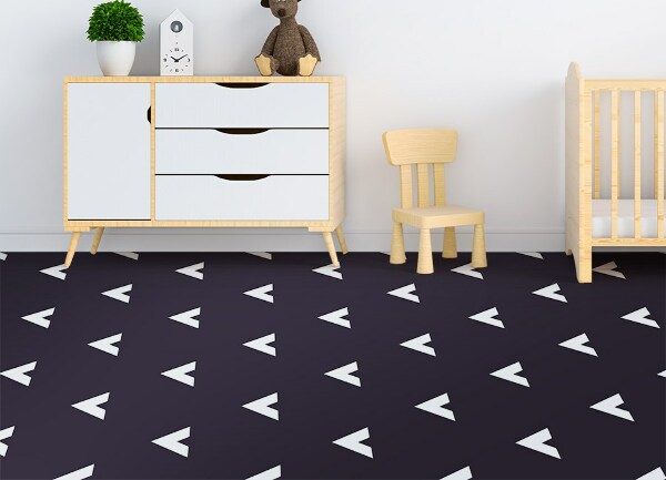 vinylový koberec geometrické šípy
