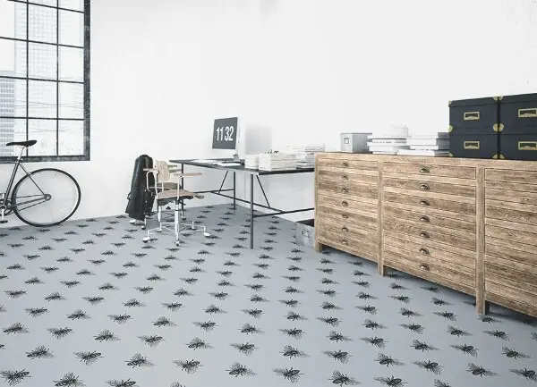 Vinylový koberec pre domácnosť červy