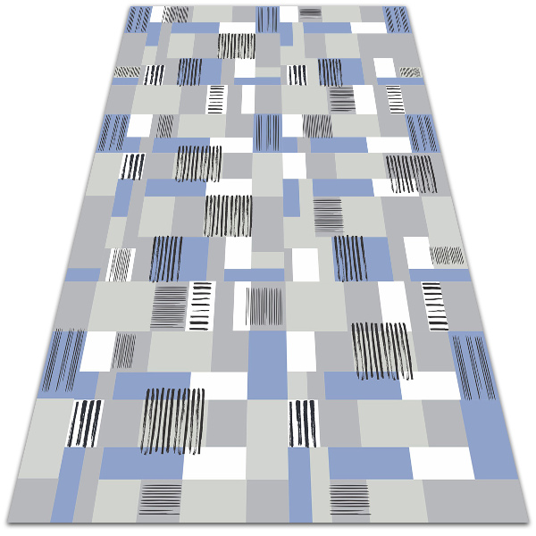 Módne vinylový koberec geometrické obdĺžniky