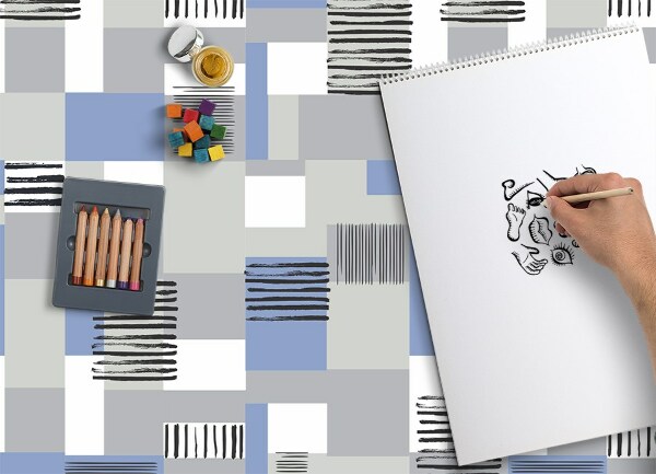 Módne vinylový koberec geometrické obdĺžniky