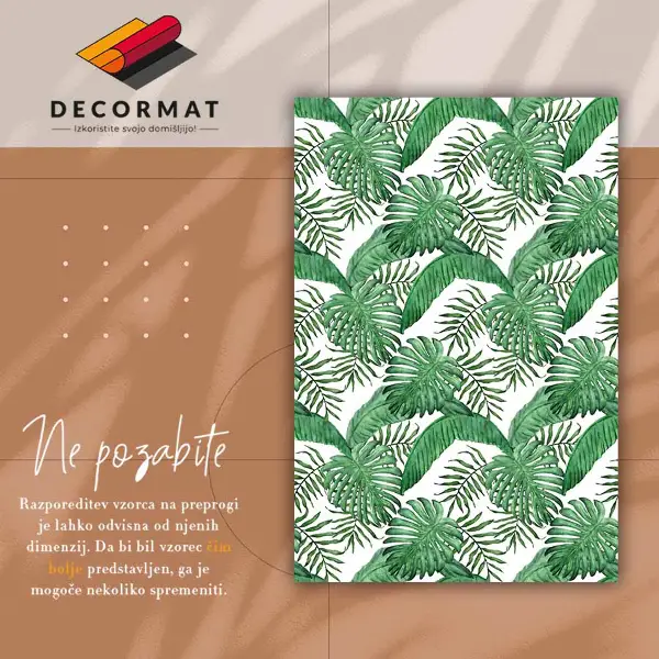Vinylová rohož pre domácnosť palmové listy