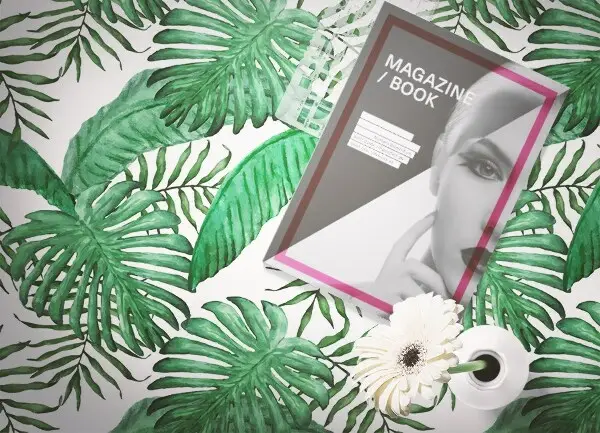 Vinylová rohož pre domácnosť palmové listy
