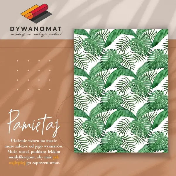 Vinylová rohož pre domácnosť palmové listy