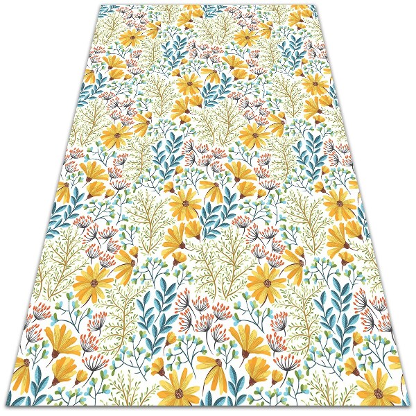 Módne univerzálny vinylový koberec jarné kvety