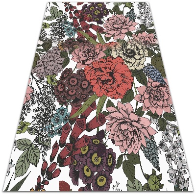 Vinylový koberec pre domácnosť rôzne kvety