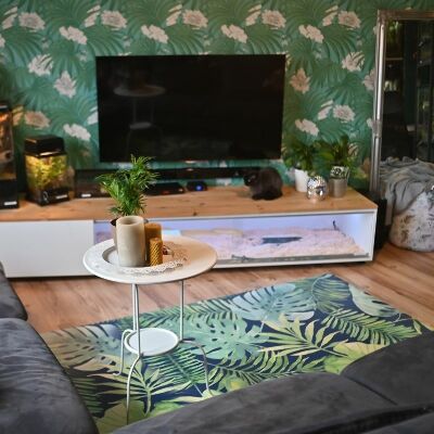 Vinylový koberec pre domácnosť tropické listy