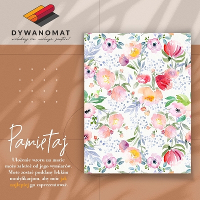 Vinylový koberec pre domácnosť akvarel kvety