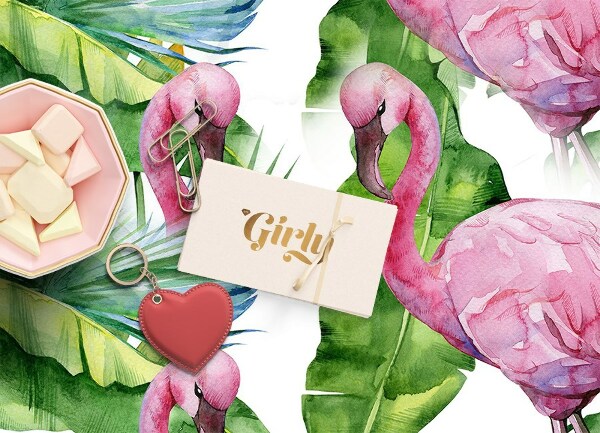 Vnútorné vinylový koberec Flamingos