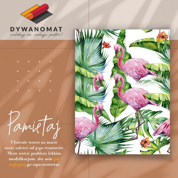 Vnútorné vinylový koberec Flamingos
