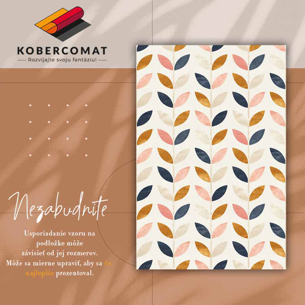 Vnútorné vinylový koberec malé listy