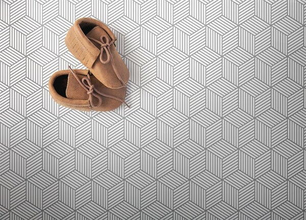 Univerzálny vinylový koberec geometrické kocka