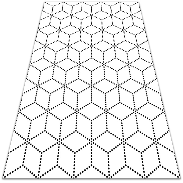 Módne vinylový koberec trojrozmerný kocky