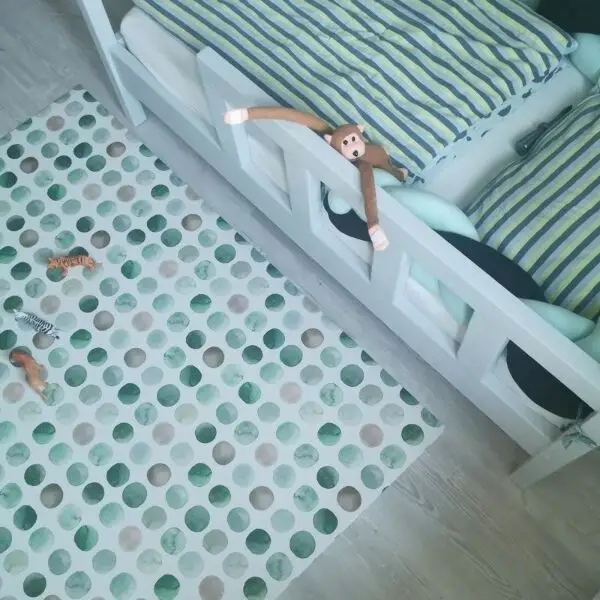 Vinylový koberec pre domácnosť akvarel bodky