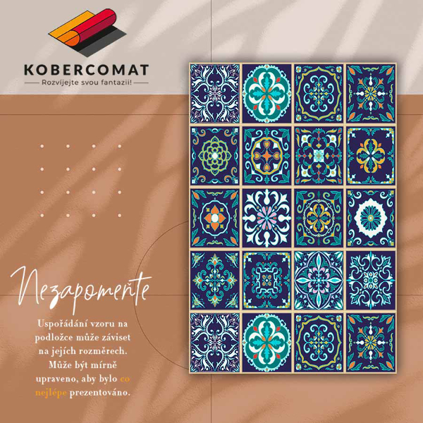 Módne vinylový koberec portugalskej dlaždice