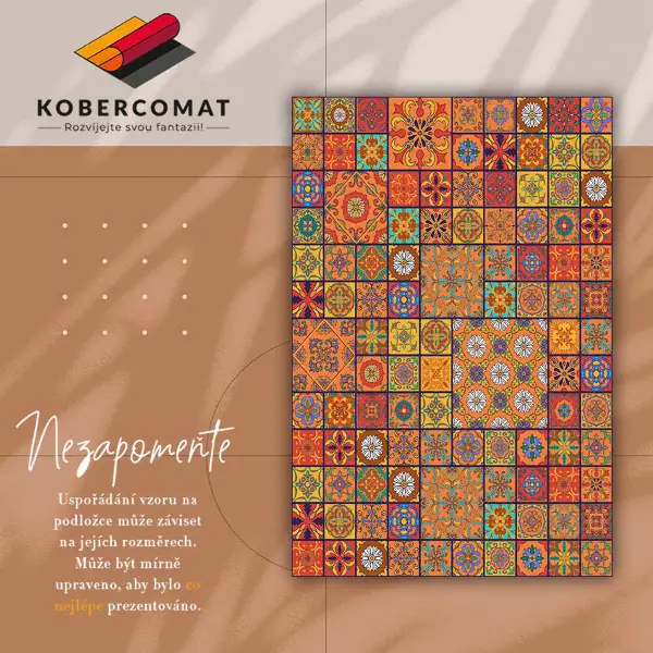 Univerzálny vinylový koberec marockej dlaždice