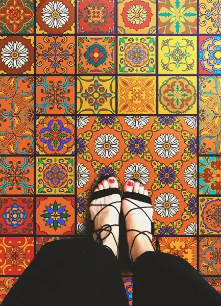Univerzálny vinylový koberec marockej dlaždice