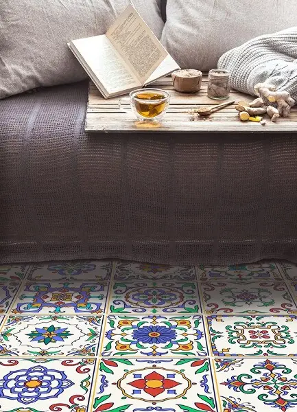 Vinylový koberec pre domácnosť talianska dlažba