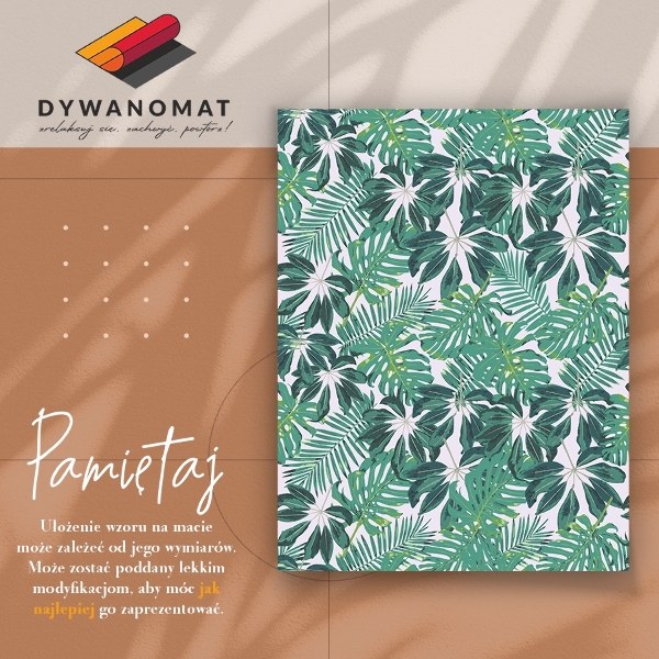 Vinylová rohož pre domácnosť palmové listy