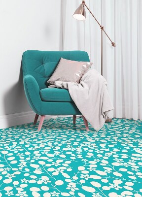 Módne univerzálny vinylový koberec kvetinové stonky