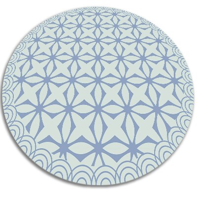 Okrúhly vnútorné vinylový koberec geometrické hviezdy