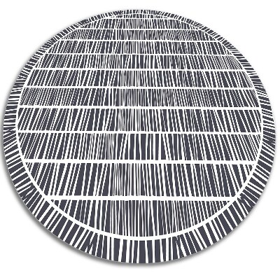 Okrúhly vinylový koberec abstraktné línie