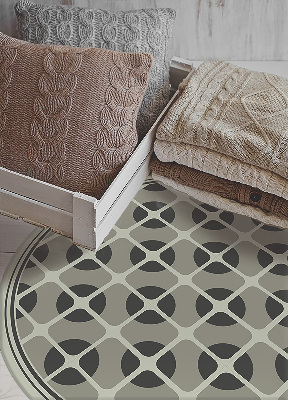 Okrúhly vinylový domáci koberec abstraktné kruhy