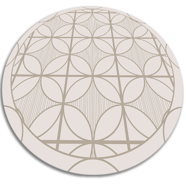 Okrúhly vinylový koberec geometrický kruh