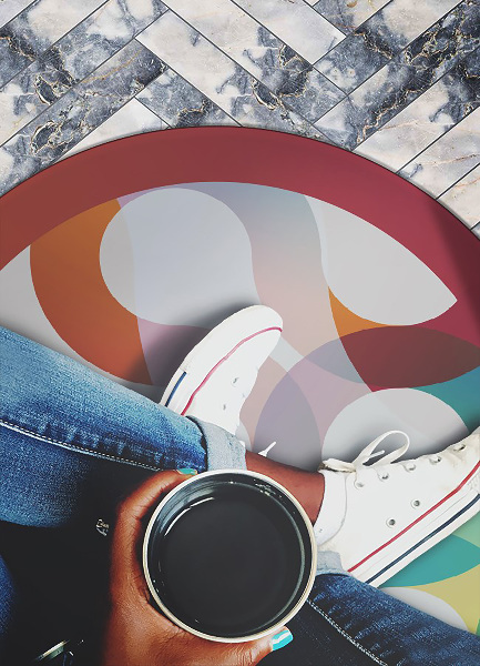 Univerzálny vinylový koberec abstraktné tvary