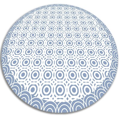 Módne guľatý vinylový koberec opakujúce sa kruhy