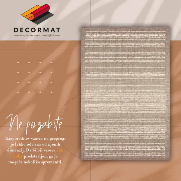 Vinylová rohož pre domácnosť béžová tkanina