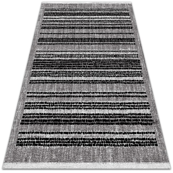 Módne vinylový koberec čierne pruhy
