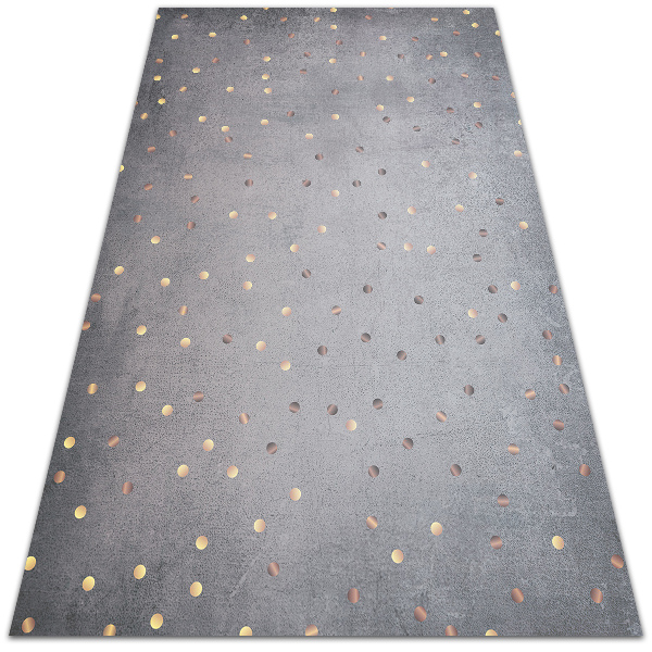 Módne vinylový koberec zlaté bodky