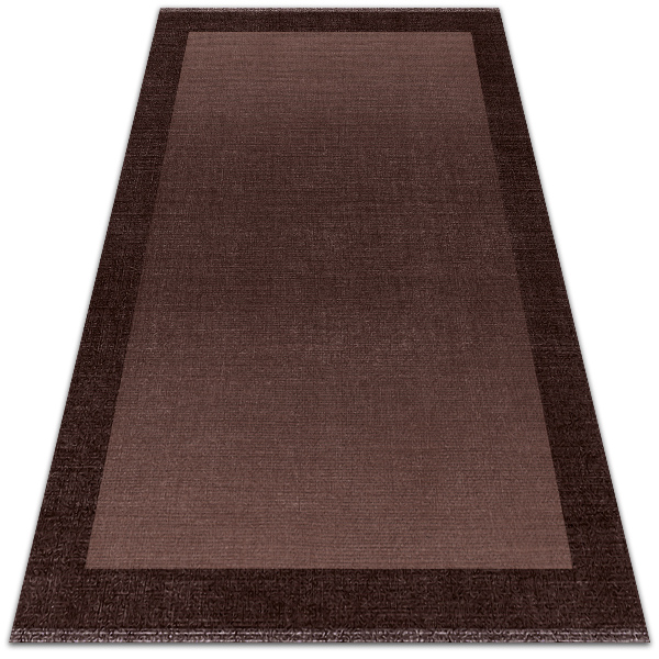 Módne vinylový koberec hnedá rám