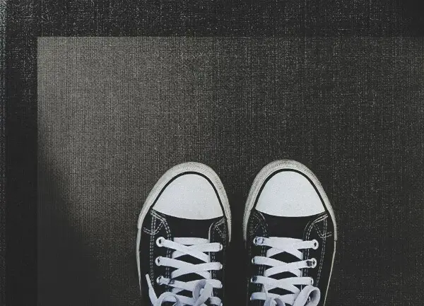 Módne vnútorná vinylový koberec sivý rámček