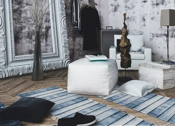 Vnútorné vinylový koberec strieborné dosky