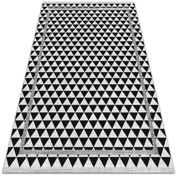 vinylový koberec Čierne a biele trojuholníky