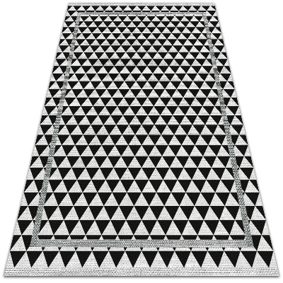 vinylový koberec Čierne a biele trojuholníky