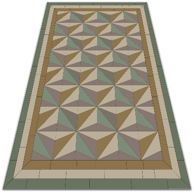 Vnútorné vinylový koberec 3D trojuholníky