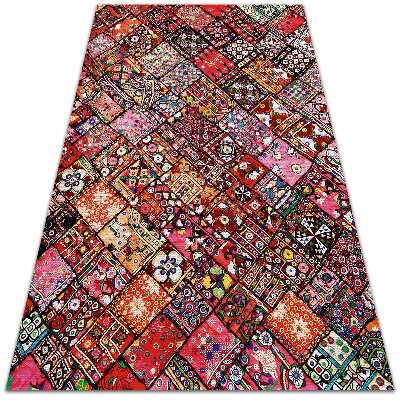 Záhradný koberec krásny vzor patchwork mozaika