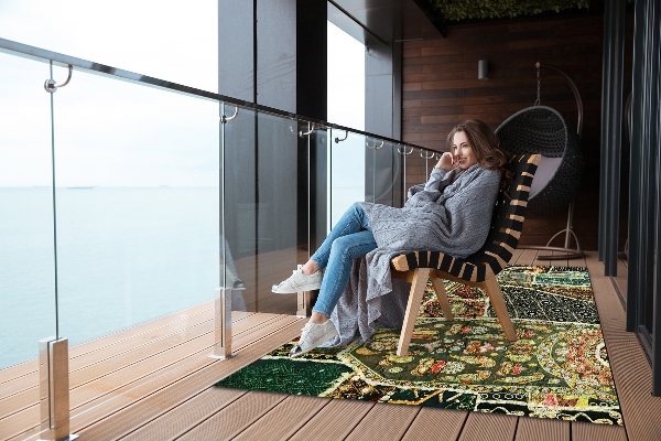 Podlahová krytina na terase vzor Turkish patchwork štýl