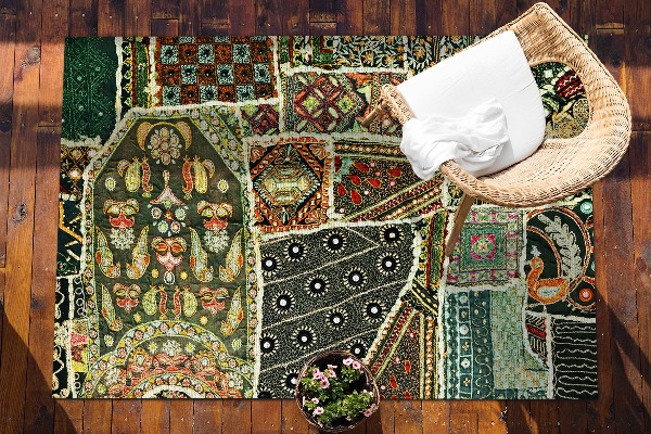 Podlahová krytina na terase vzor Turkish patchwork štýl