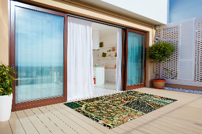Podlahová krytina na terase vzor Turkish patchwork štýl