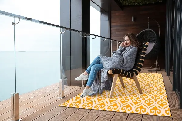 Vonkajšie záhradné koberec žltá Designs